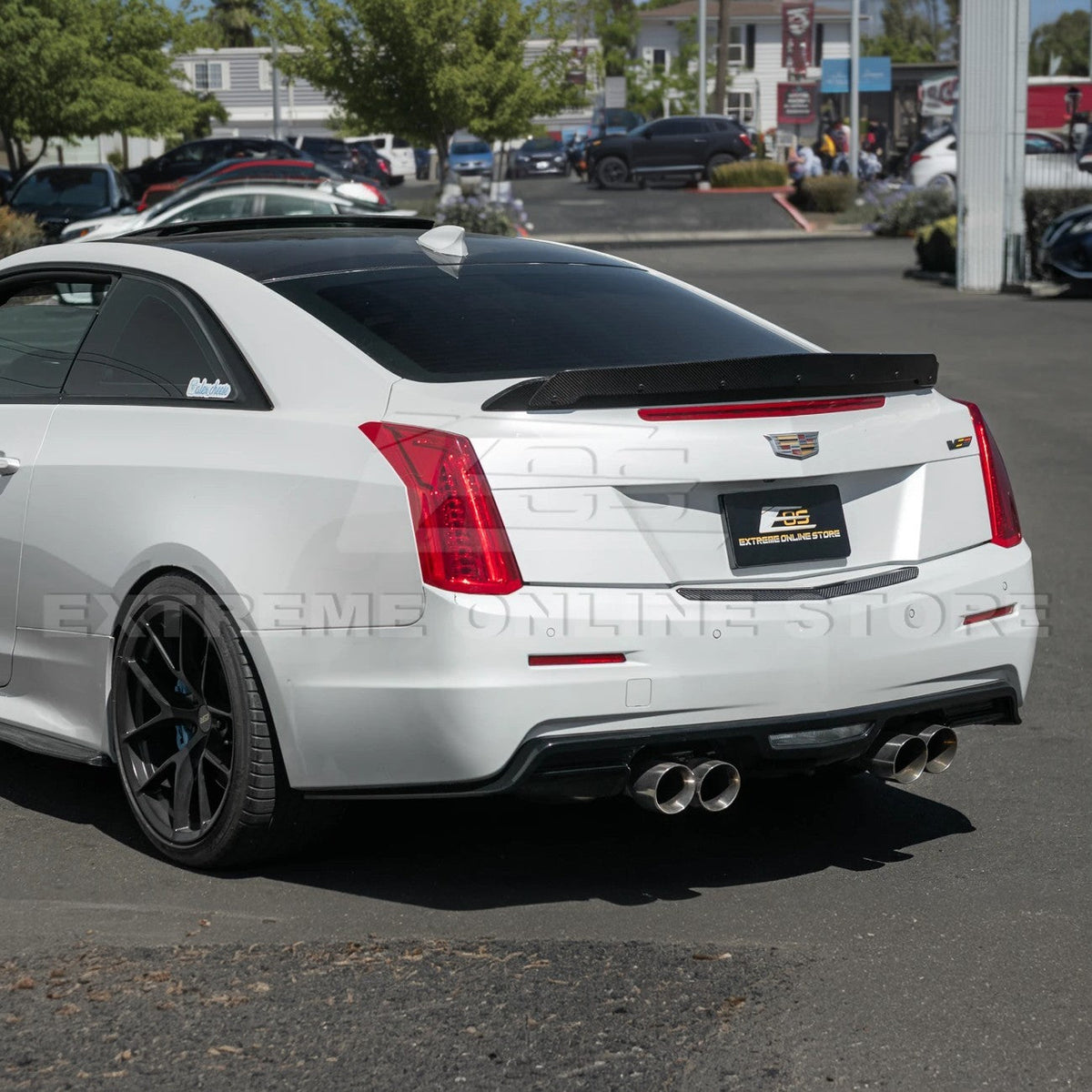 2015-19 Cadillac ATS ATS-V Coupe DRY CARBON FIBER Rear Trunk Applique Insert Trim image 5