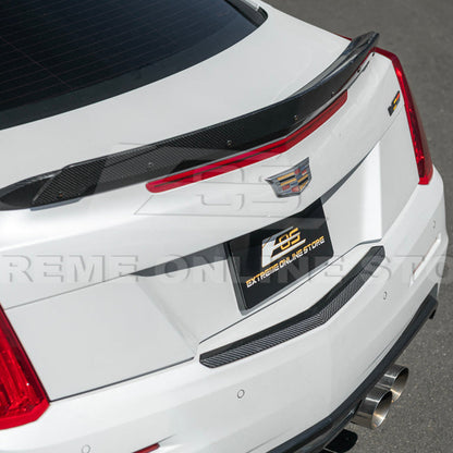 2015-19 Cadillac ATS ATS-V Coupe DRY CARBON FIBER Rear Trunk Applique Insert Trim image 10