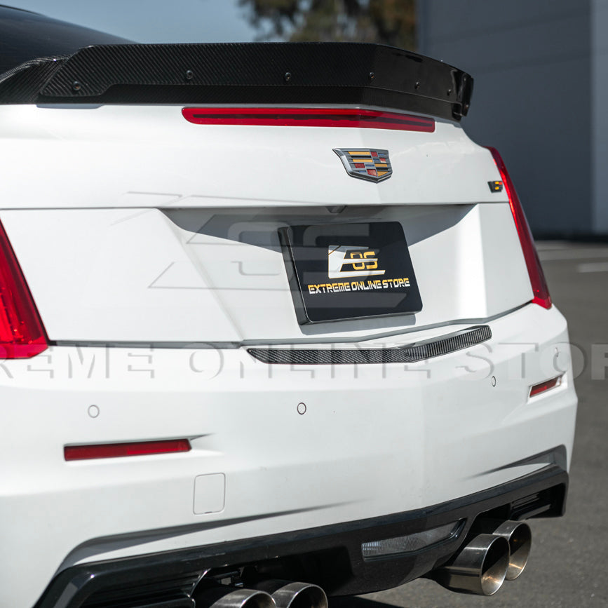2015-19 Cadillac ATS ATS-V Coupe DRY CARBON FIBER Rear Trunk Applique Insert Trim image 11