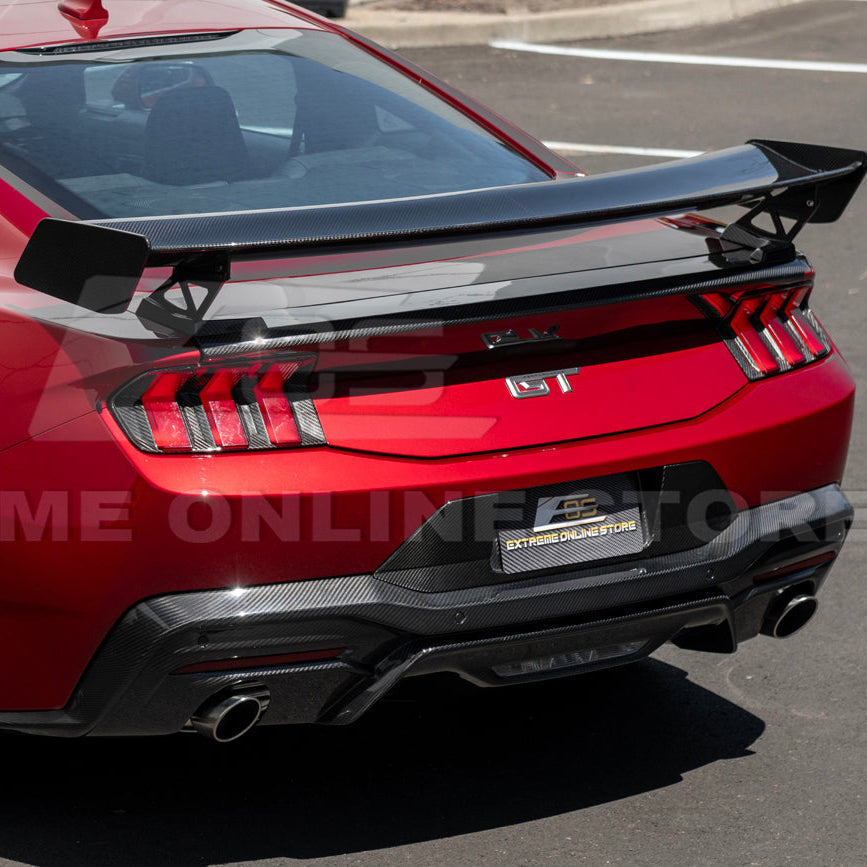 2024+ Ford Mustang GT Style Dry Carbon Fiber Rear Bumper Diffuser image 8