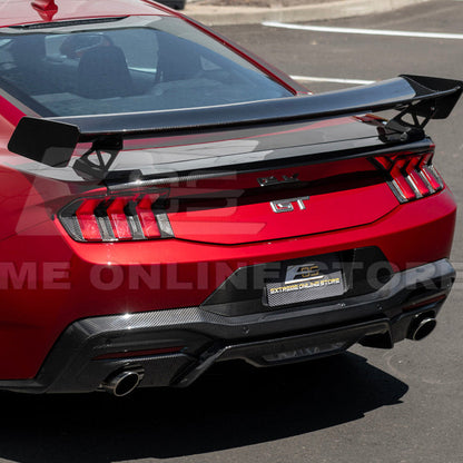 2024+ Ford Mustang GT Style Dry Carbon Fiber Rear Bumper Diffuser image 8