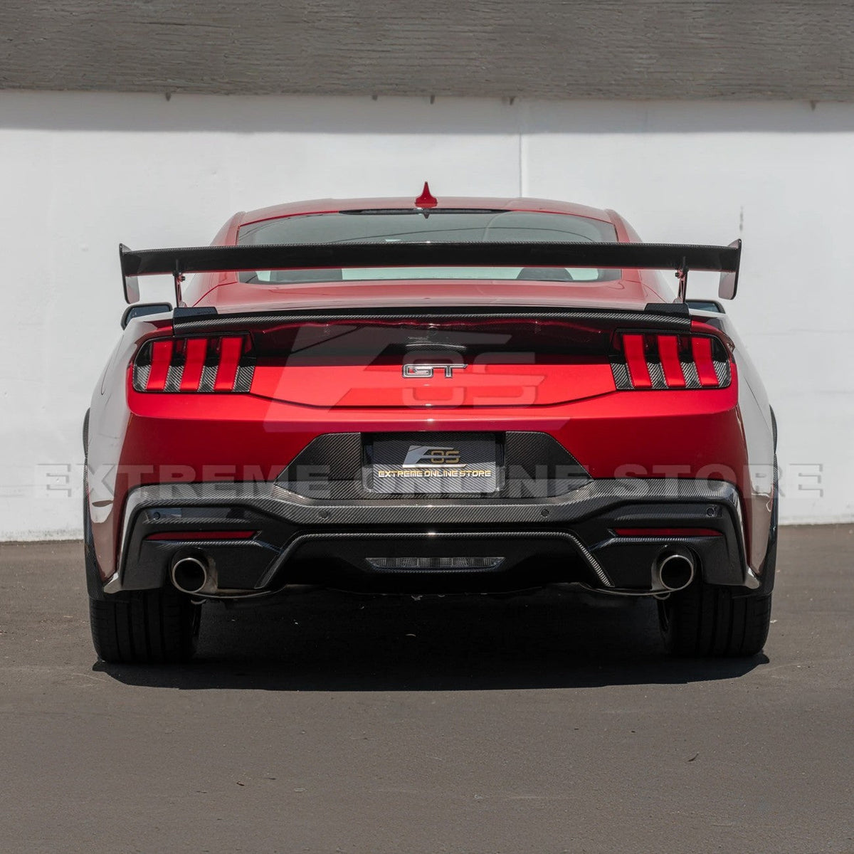 2024+ Ford Mustang GT Style Dry Carbon Fiber Rear Bumper Diffuser image 6