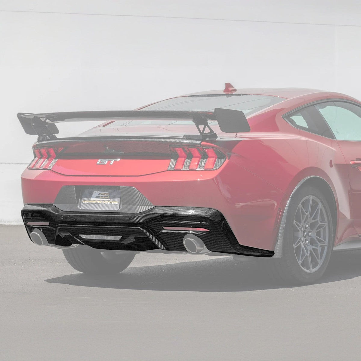 2024+ Ford Mustang GT Style Dry Carbon Fiber Rear Bumper Diffuser image 2