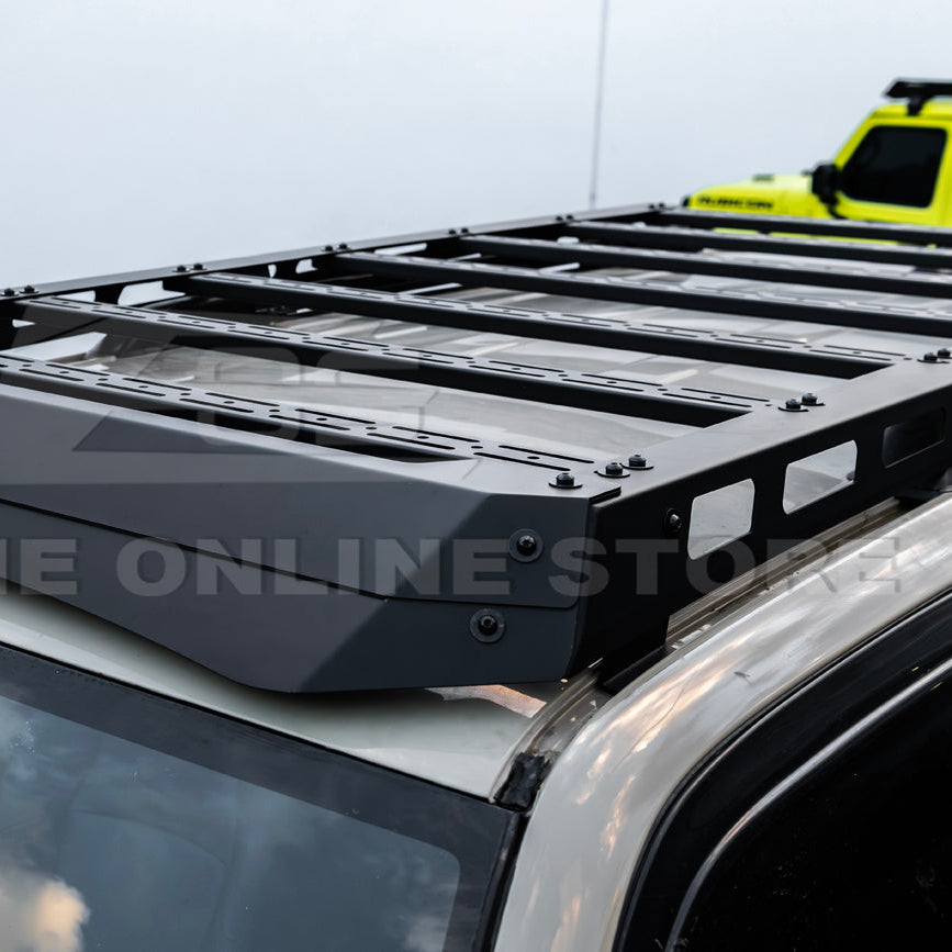 2010-24 Toyota 4Runner V2 Carbon Steel Black Top Roof Rack Cargo Carrier image 25