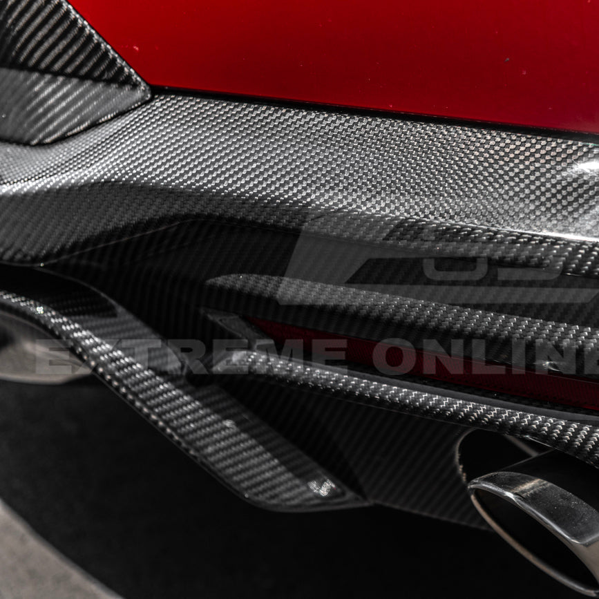 2024+ Ford Mustang GT Style Dry Carbon Fiber Rear Bumper Diffuser image 11