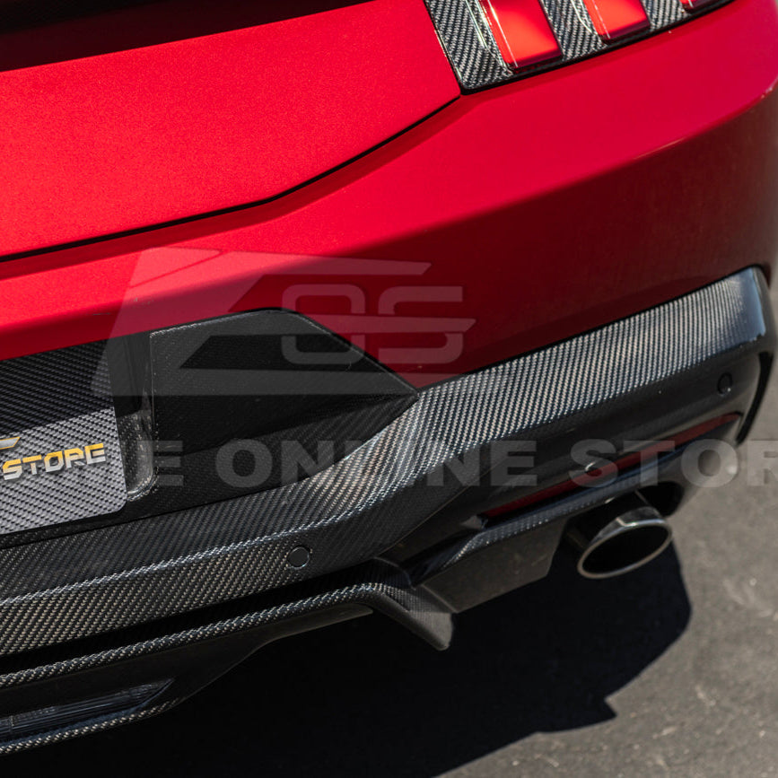 2024+ Ford Mustang GT Style Dry Carbon Fiber Rear Bumper Diffuser image 12