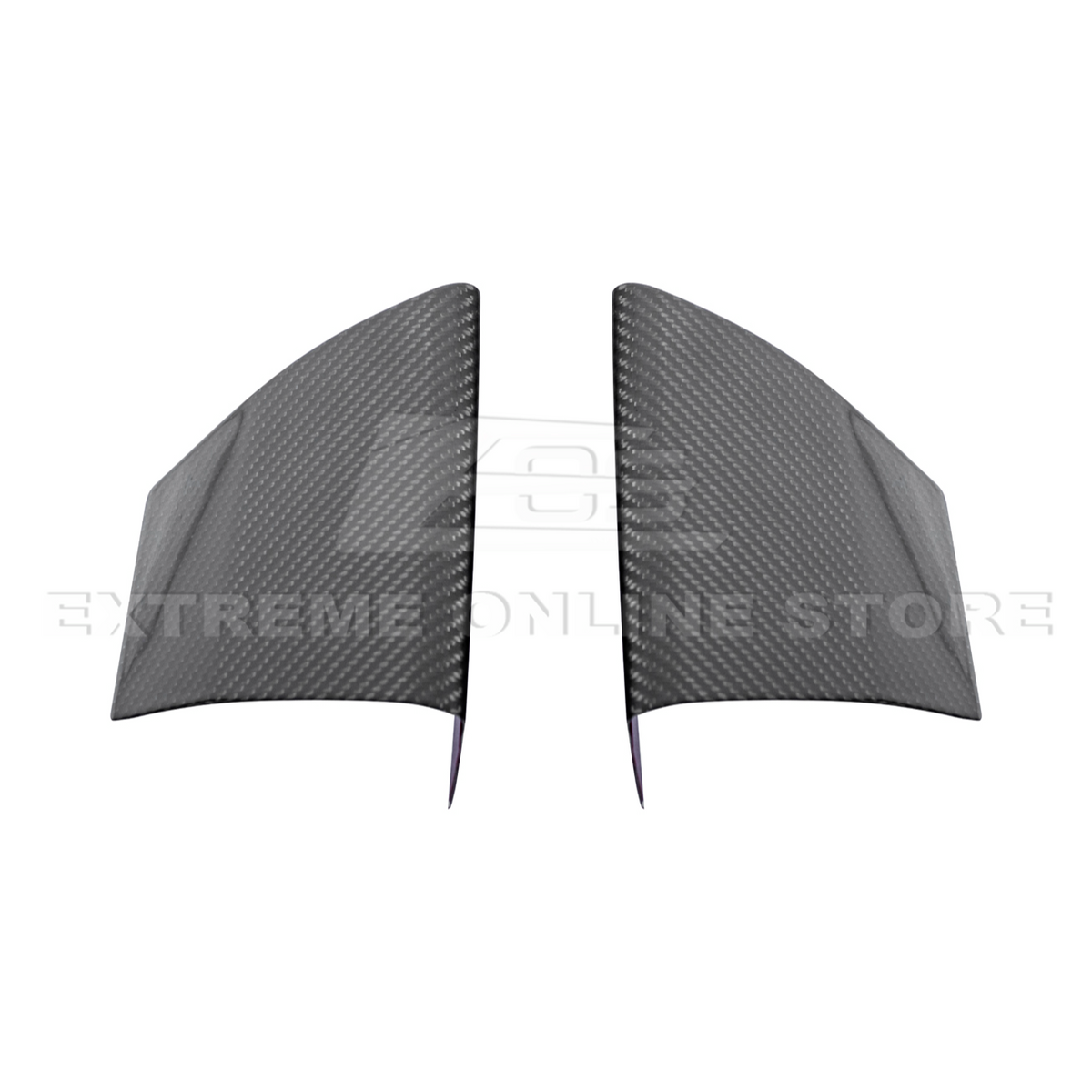 2015-20 Ford Mustang Shelby GT350 DRY Carbon Fiber Front Upper Grille Inserts Pair image 16