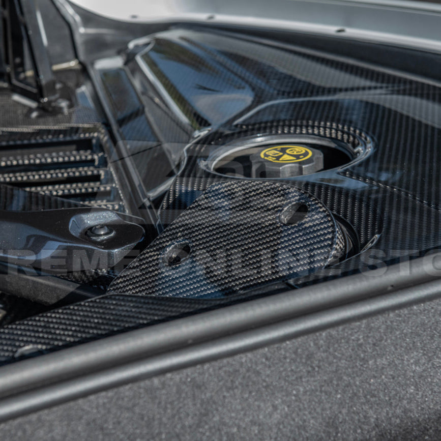 Chevrolet Corvette C8 DRY CARBON FIBER Engine Bay Struct Covers image 11