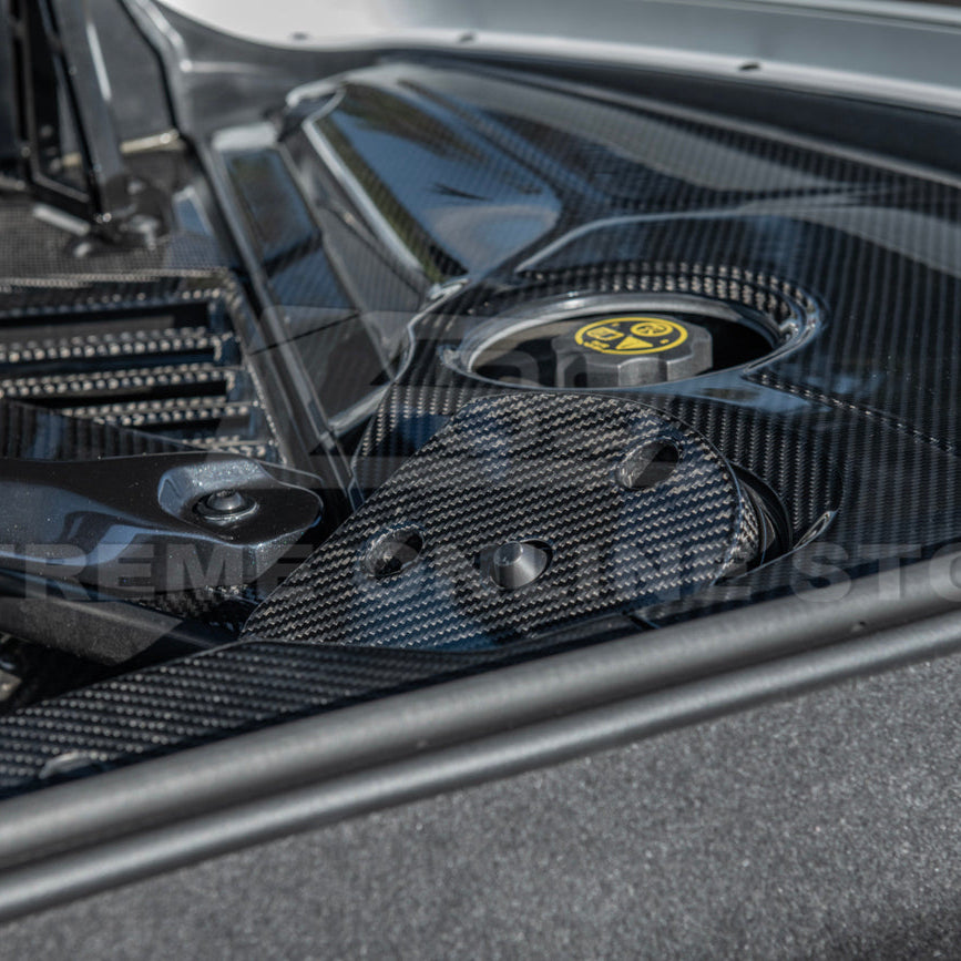 Chevrolet Corvette C8 DRY CARBON FIBER Engine Bay Struct Covers image 24