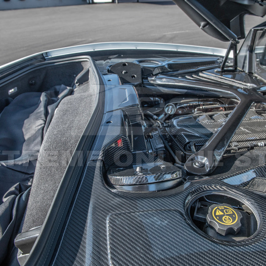 Chevrolet Corvette C8 DRY CARBON FIBER Engine Bay Struct Covers image 18
