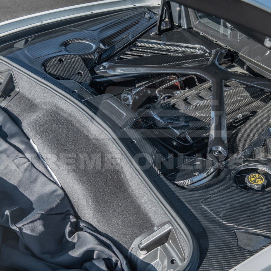 Chevrolet Corvette C8 DRY CARBON FIBER Engine Bay Struct Covers image 5