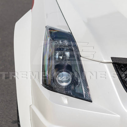2009-15 CTS-V Dry Carbon Fiber Headlights Internal Lens Cover image 9