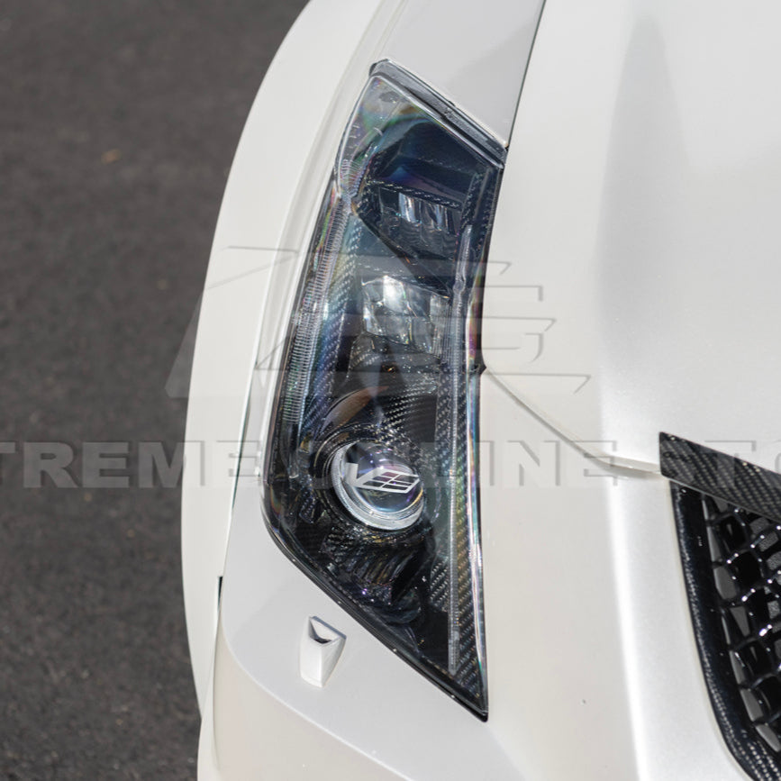 2009-15 CTS-V Dry Carbon Fiber Headlights Internal Lens Cover image 10
