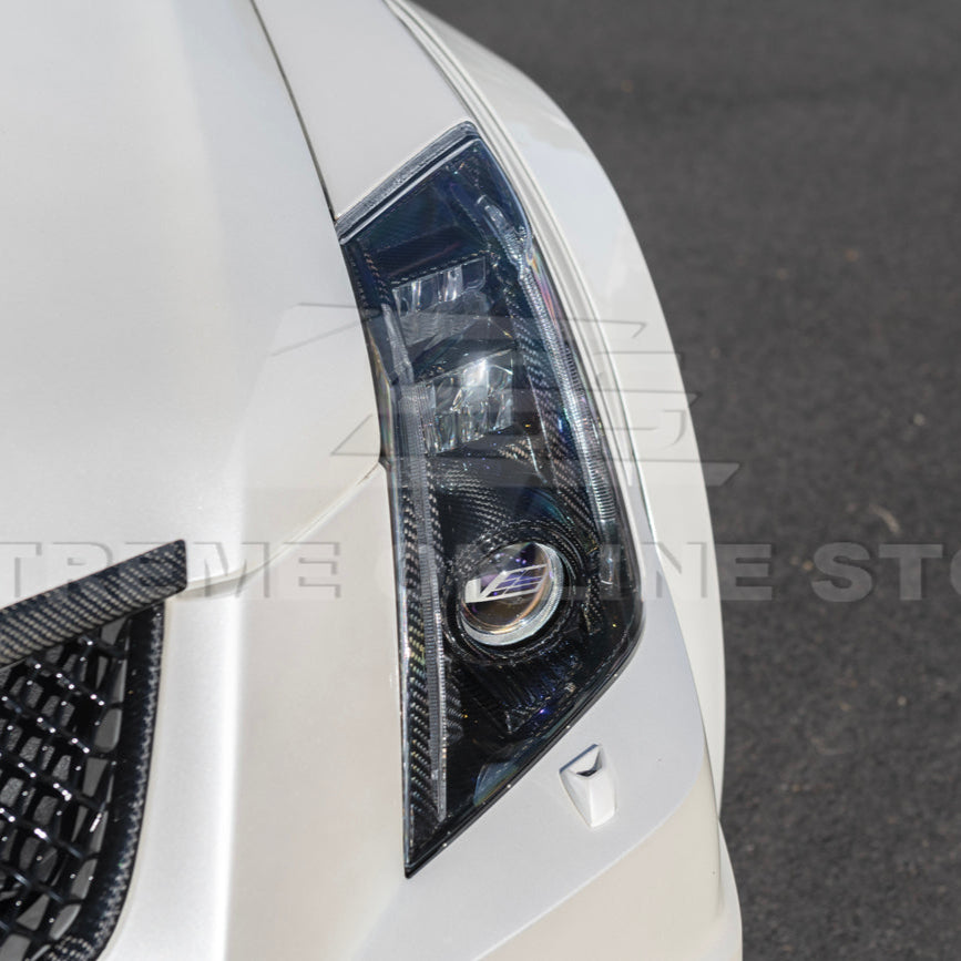 2009-15 CTS-V Dry Carbon Fiber Headlights Internal Lens Cover image 13