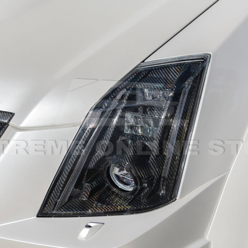 2009-15 CTS-V Dry Carbon Fiber Headlights Internal Lens Cover image 15