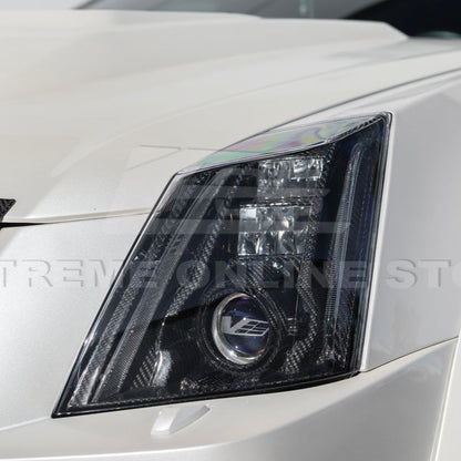 2009-15 CTS-V Dry Carbon Fiber Headlights Internal Lens Cover image 16