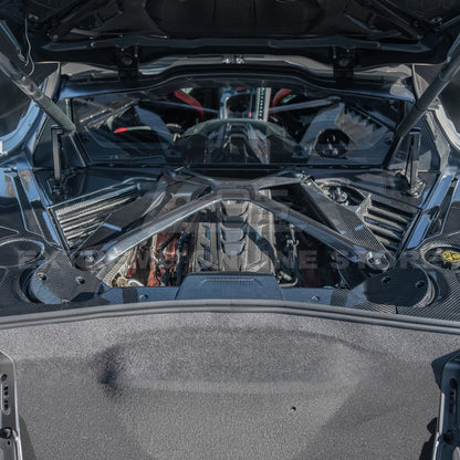 Chevrolet Corvette C8 DRY CARBON FIBER Engine Bay Struct Covers image 4