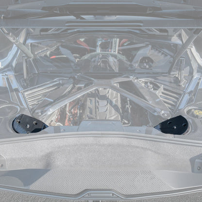 Chevrolet Corvette C8 DRY CARBON FIBER Engine Bay Struct Covers image 16