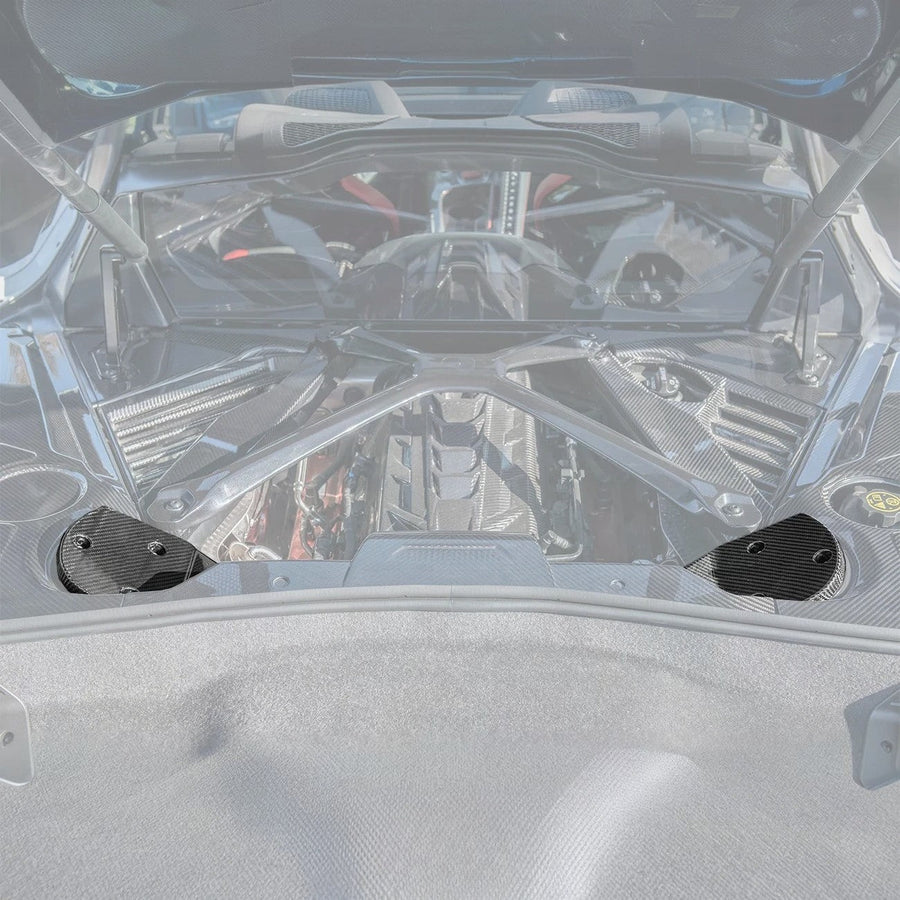 Chevrolet Corvette C8 DRY CARBON FIBER Engine Bay Struct Covers image 1