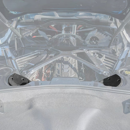 Chevrolet Corvette C8 DRY CARBON FIBER Engine Bay Struct Covers image 3