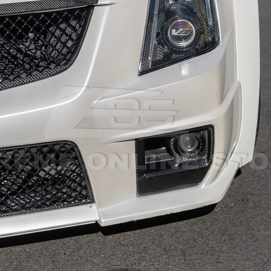 2009-15 Cadillac CTS-V Dry Carbon Fiber Front Fog Light Cover image 15