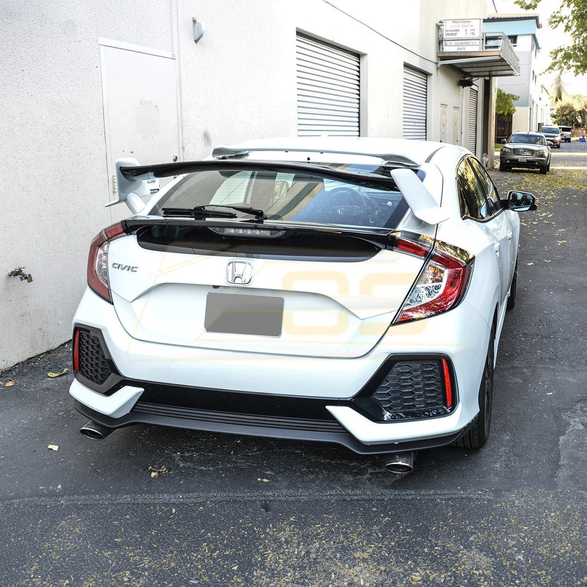 2016-21 Honda Civic Hatchback Type R Conversion Rear Spoiler W/ Mugen Style Roof Spoiler image 2