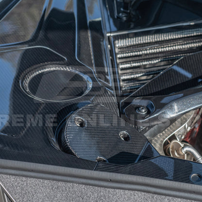 Chevrolet Corvette C8 DRY CARBON FIBER Engine Bay Struct Covers image 7
