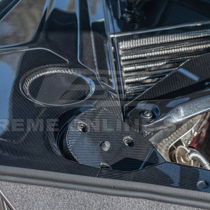 Chevrolet Corvette C8 DRY CARBON FIBER Engine Bay Struct Covers image 19