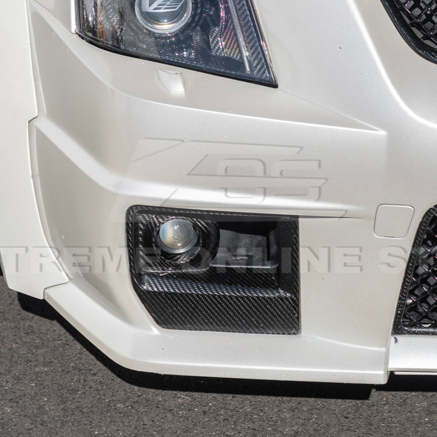2009-15 Cadillac CTS-V Dry Carbon Fiber Front Fog Light Cover image 11