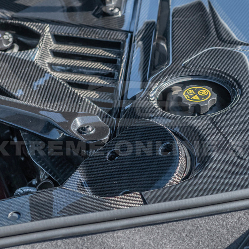 Chevrolet Corvette C8 DRY CARBON FIBER Engine Bay Struct Covers image 8