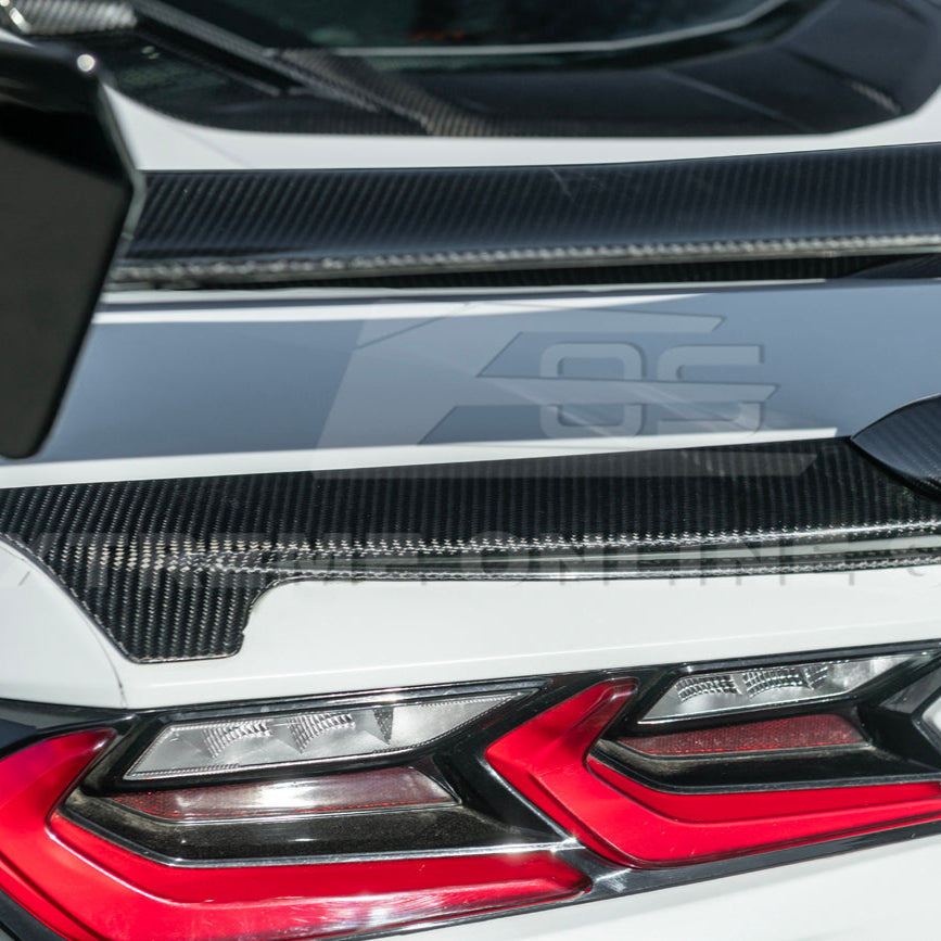 Corvette C8 ZR1 Style DRY CARBON FIBER Rear High Wing Spoiler Bracket image 51