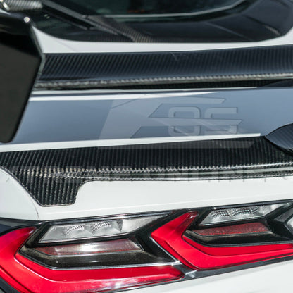 Corvette C8 ZR1 Style DRY CARBON FIBER Rear High Wing Spoiler Bracket image 51