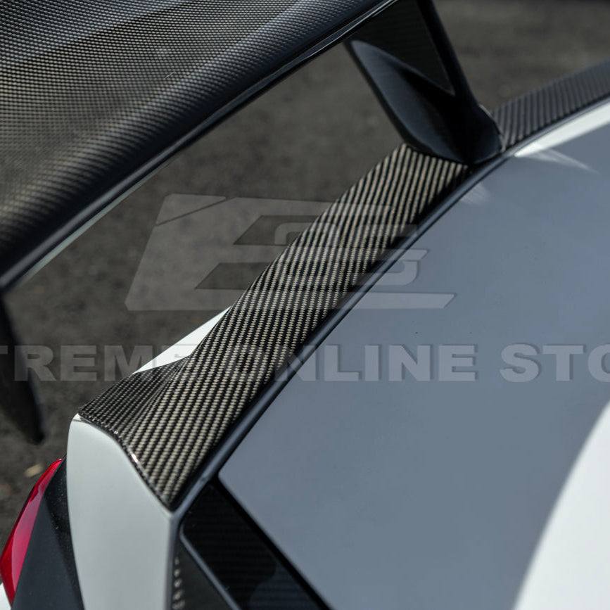 Corvette C8 ZR1 Style DRY CARBON FIBER Rear High Wing Spoiler Bracket image 53