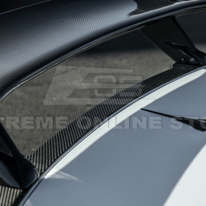 Corvette C8 ZR1 Style DRY CARBON FIBER Rear High Wing Spoiler Bracket image 54