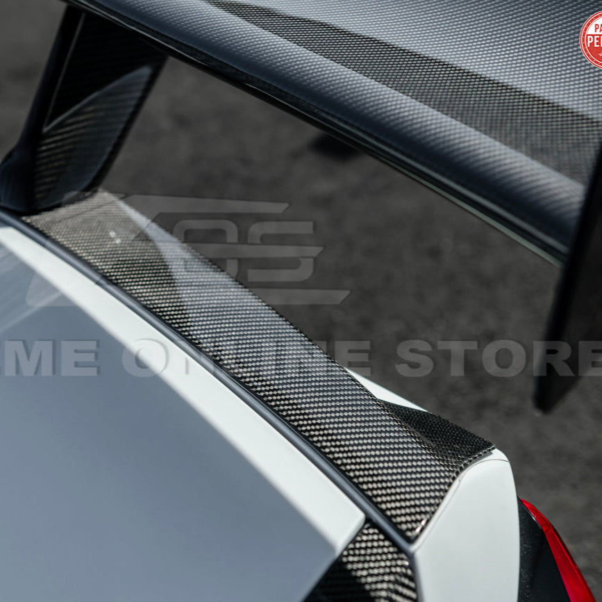 Corvette C8 ZR1 Style DRY CARBON FIBER Rear High Wing Spoiler Bracket image 55