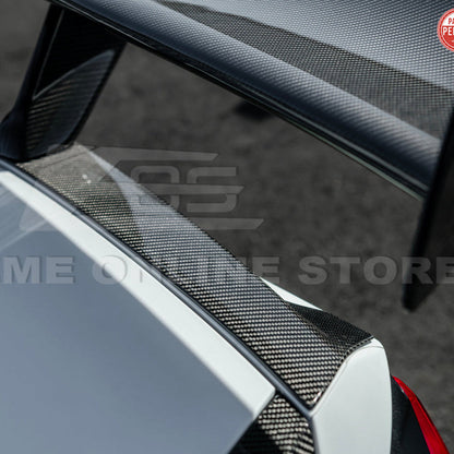Corvette C8 ZR1 Style DRY CARBON FIBER Rear High Wing Spoiler Bracket image 55