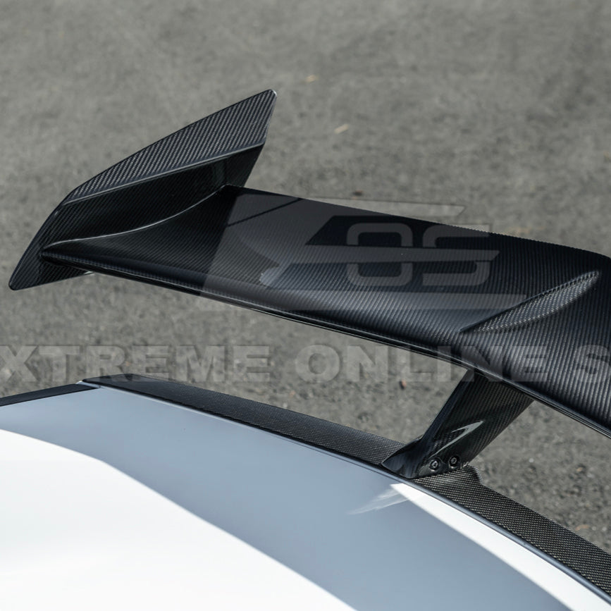 Corvette C8 ZR1 Style DRY CARBON FIBER Rear High Wing Spoiler Bracket image 56