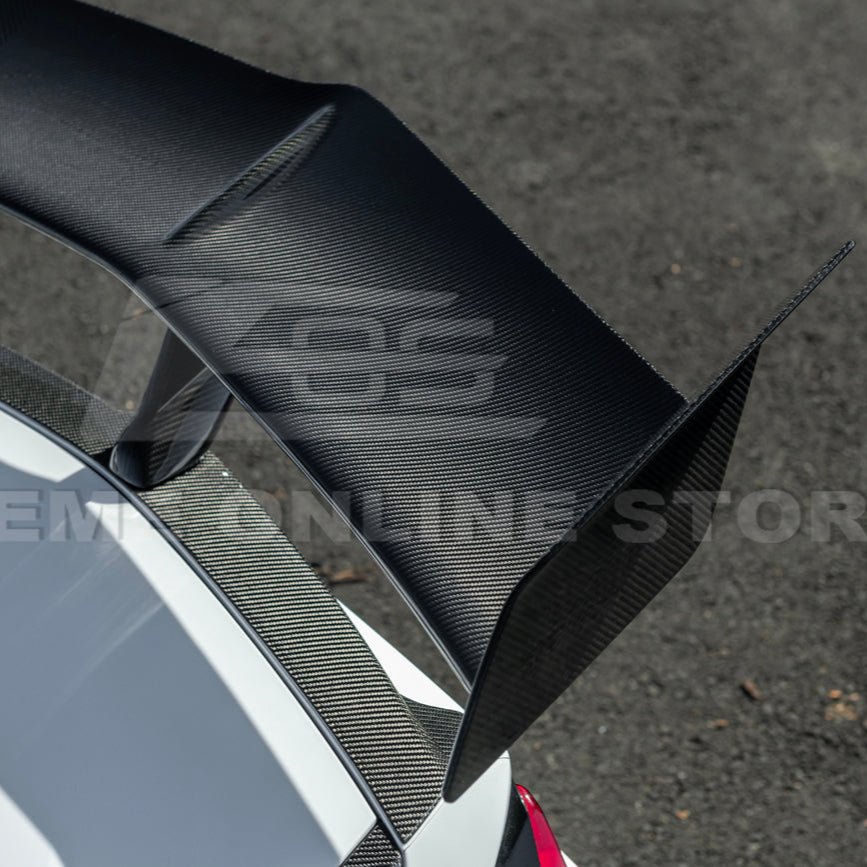 Corvette C8 ZR1 Style DRY CARBON FIBER Rear High Wing Spoiler Bracket image 57