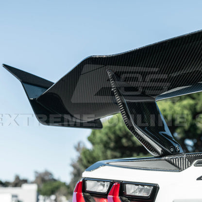 Corvette C8 ZR1 Style DRY CARBON FIBER Rear High Wing Spoiler Bracket image 58