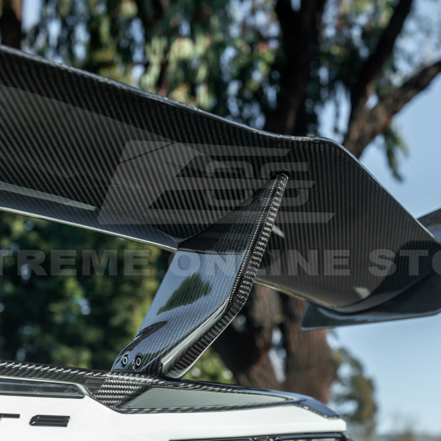 Corvette C8 ZR1 Style DRY CARBON FIBER Rear High Wing Spoiler Bracket image 59