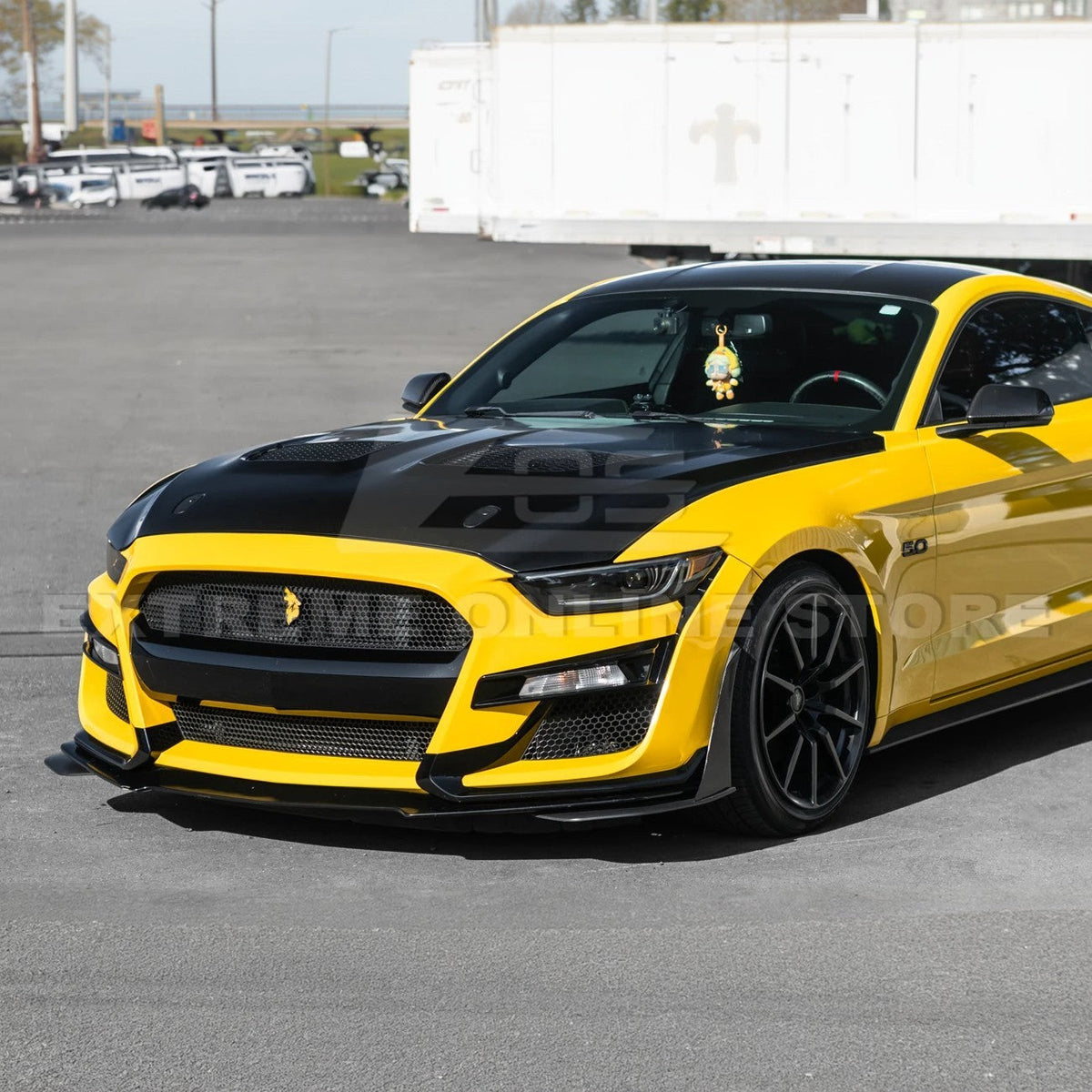 2015-17 Ford Mustang | S650 GTD Style Aluminum Front Hood Vented Cover image 4
