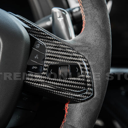 Corvette C8 DRY CARBON FIBER Steering Wheel Trim Cover image 10