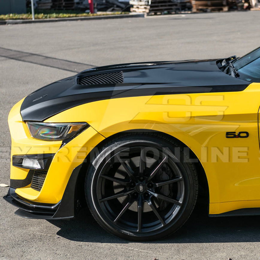 2015-17 Ford Mustang | S650 GTD Style Aluminum Front Hood Vented Cover image 11
