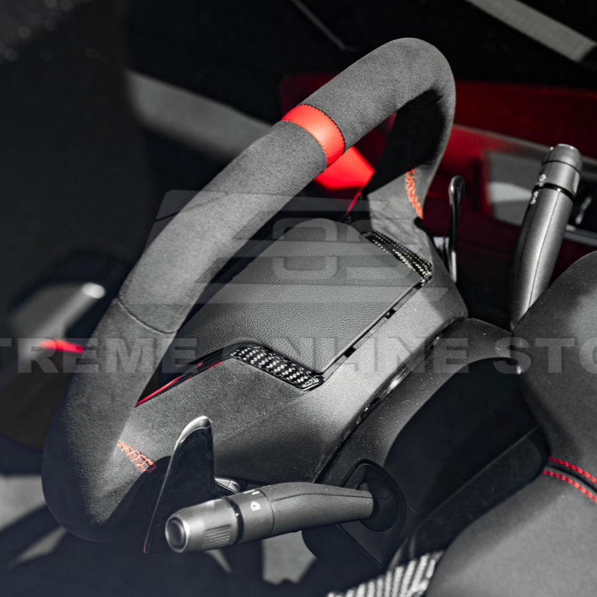 Corvette C8 DRY CARBON FIBER Steering Wheel Trim Cover image 8
