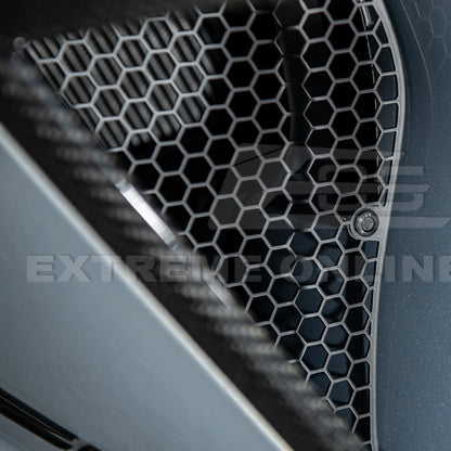 Corvette C8 Z06 Aluminum Black Rear Side Intake Mesh Grille Inserts image 15