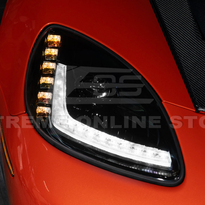 2005-13 Corvette C6 l C7 Style Projector LED Sequential Signal Turn Headlights image 19