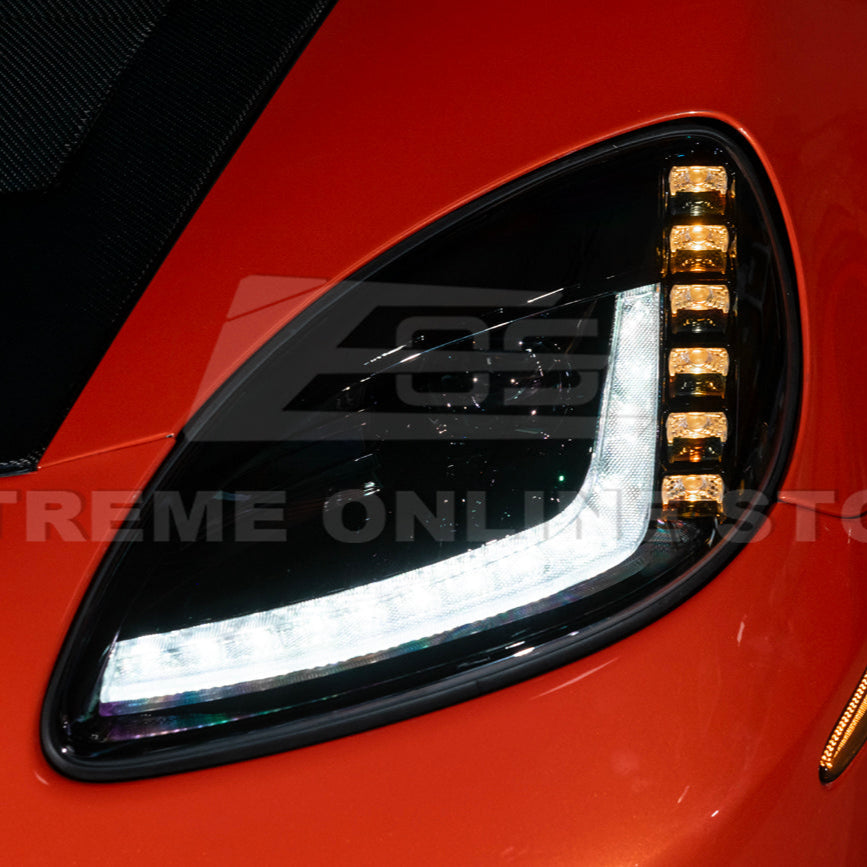 2005-13 Corvette C6 l C7 Style Projector LED Sequential Signal Turn Headlights image 21