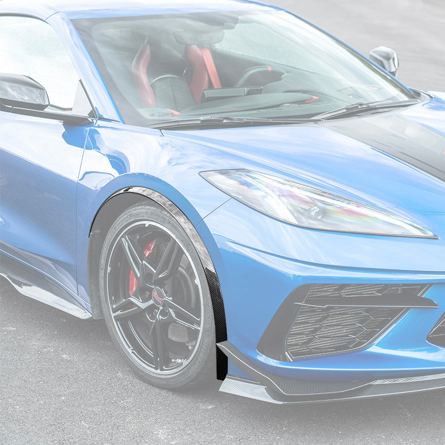 Chevrolet Corvette C8 Stingray DRY CARBON FIBER Side Wheel Fender image 125
