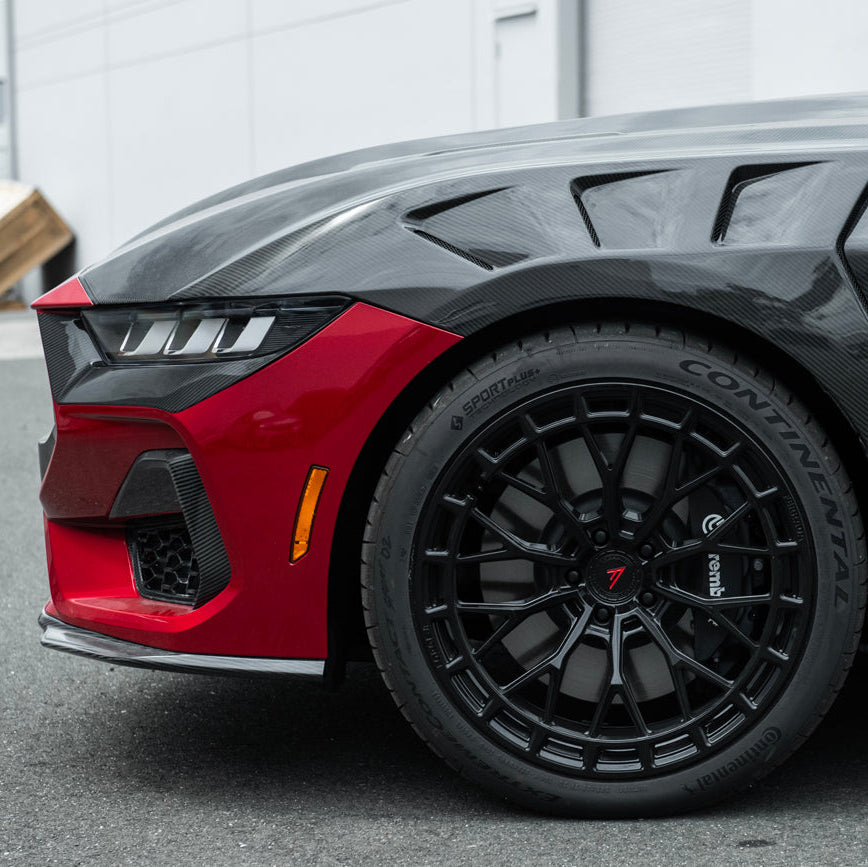 2024-Up Ford Mustang GT | Dry Carbon Fiber Overlay Headlight Eyebrow image 7
