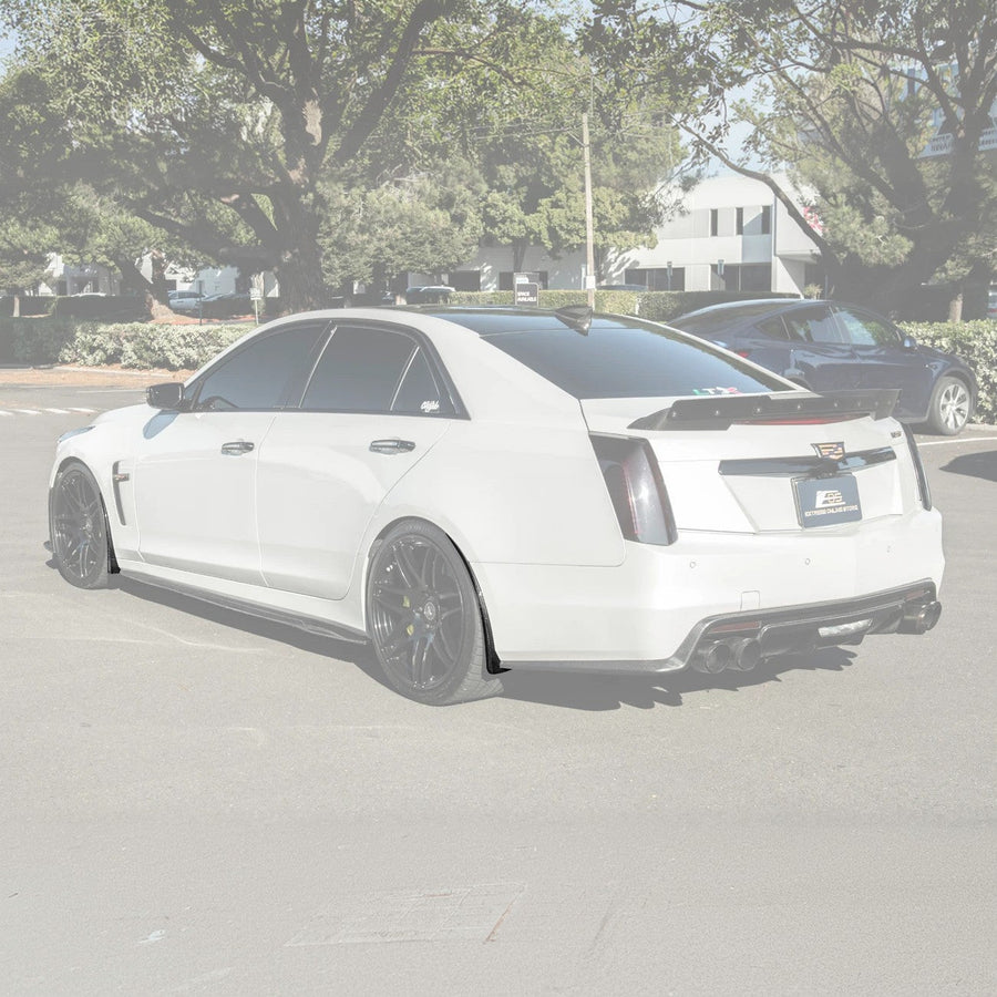 2016-19 Cadillac CTS-V | DRY CARBON FIBER Front and Rear Mud Flaps Splash Guard image 1